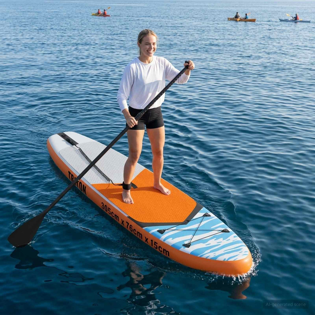 vidaXL Tabla de paddel inflable TRITON 305 x 76 x 15 cm Azul para