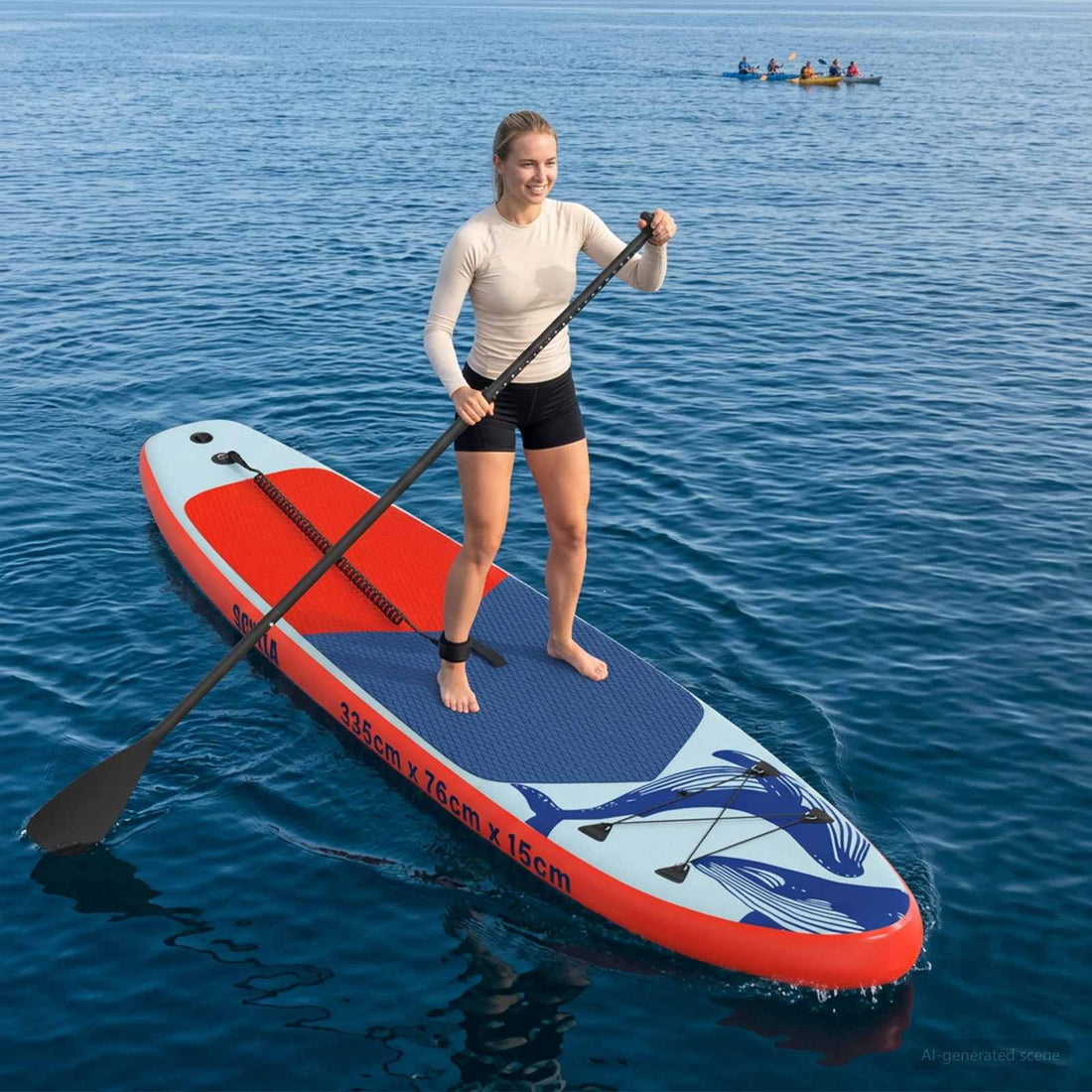 vidaXL Tabla de Paddle Inflable SCYLLA 335 x 76 x 15 cm Azul para