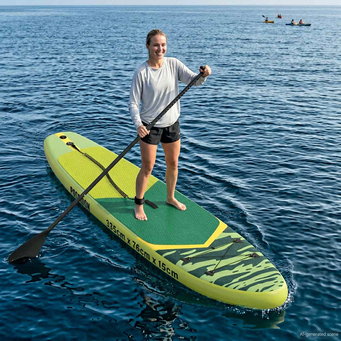 vidaXL Tabla de Paddle Inflable POSEIDON 335 x 76 x 15 cm para