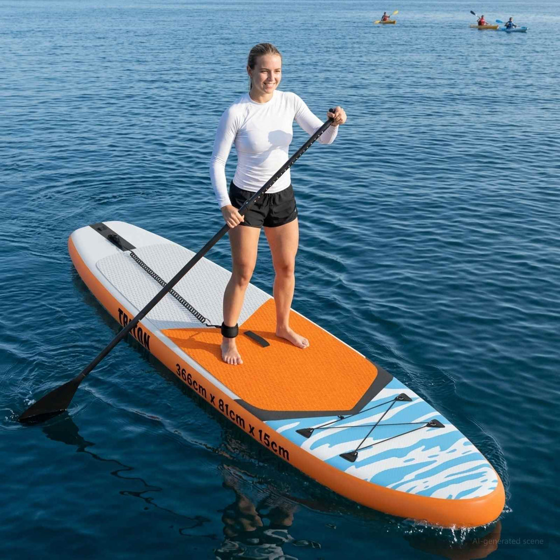 vidaXL Tabla de paddel inflable TRITON 366 x 81 x 15 cm Azul para