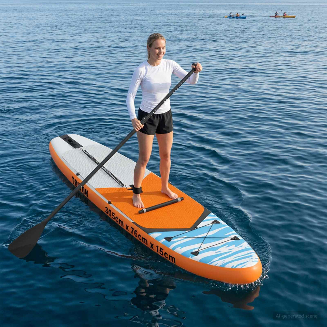 vidaXL Tabla SUP con Asiento 2-en-1 TRITON 305 x 76 x 15 cm Azul