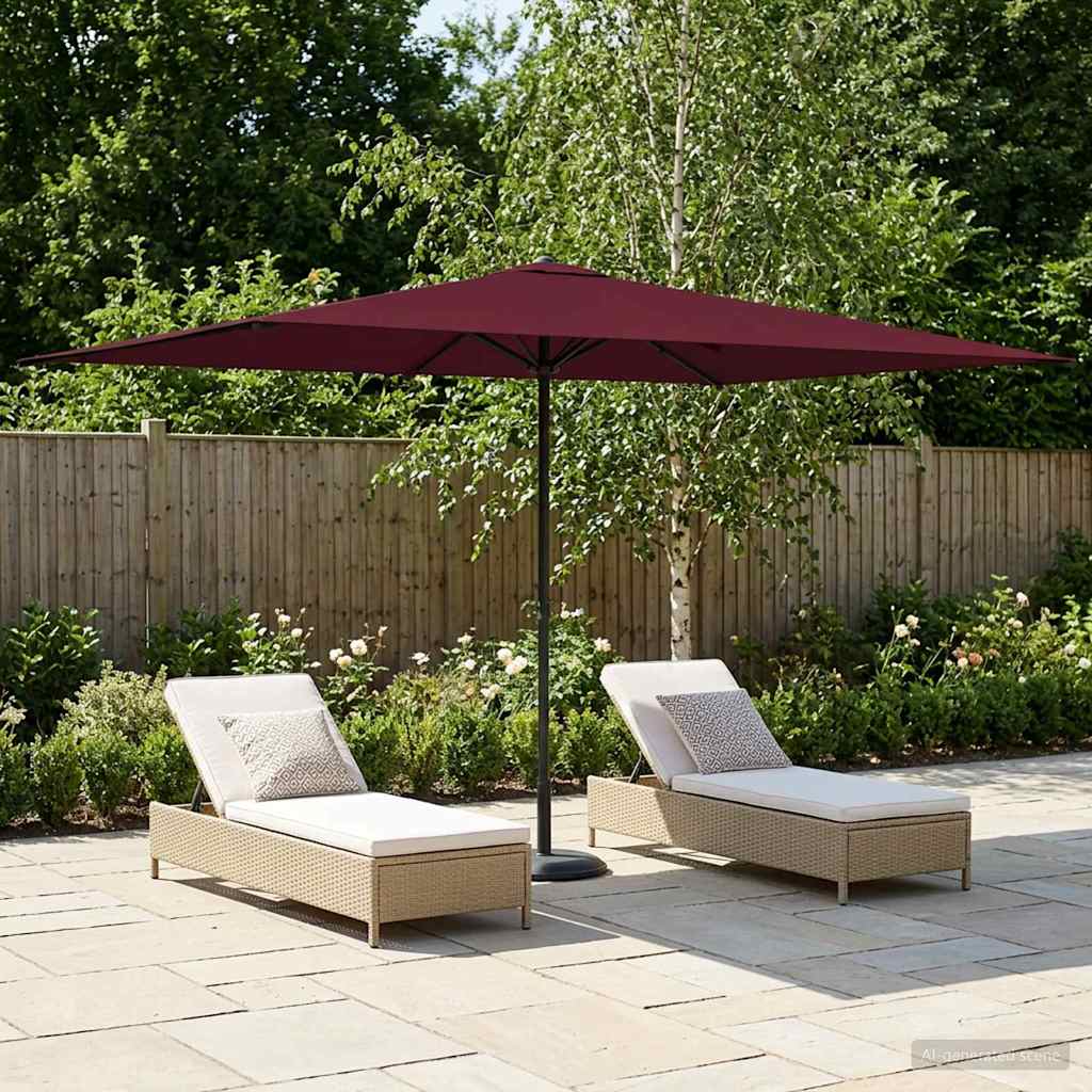 vidaXL Sombrilla de jardín 200 x 300 cm Poliéster Rectangular