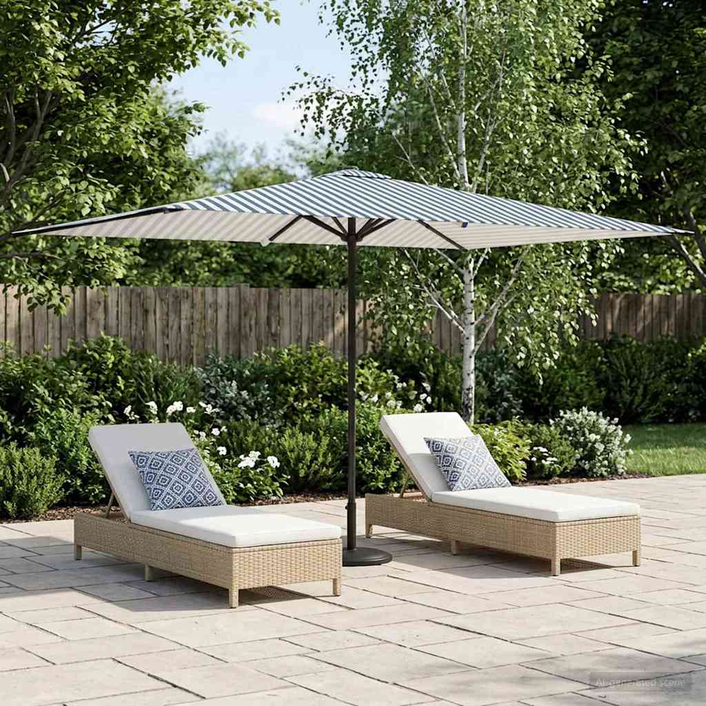 vidaXL Sombrilla de jardín 200 x 300 cm Poliéster Rectangular