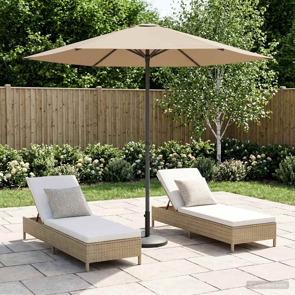 vidaXL Sombrilla de jardín 230 x 230 cm Poliéster Rectangular Topo