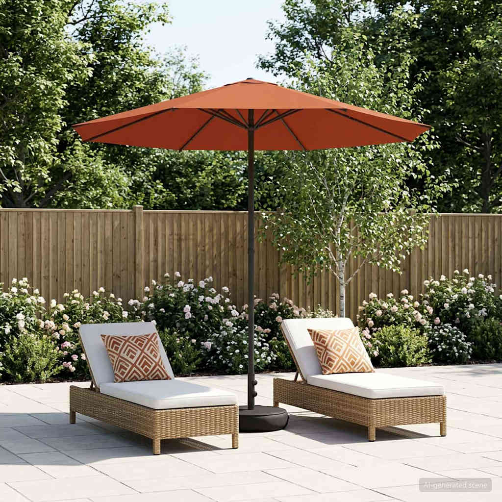 vidaXL Paraguas de Jardín con Base 230 x 230 cm Poliéster Rectangular