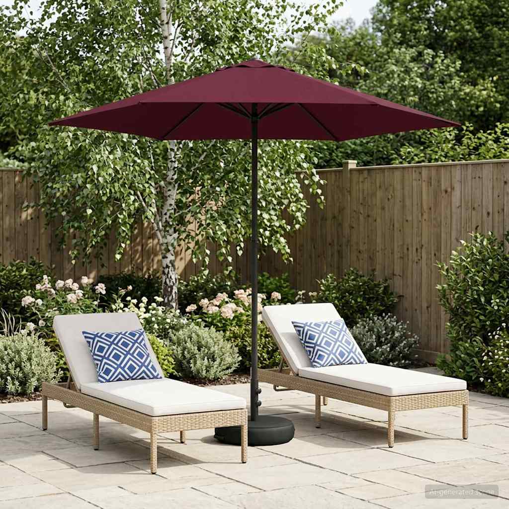 vidaXL Paraguas de Jardín con Base 230 x 230 cm Poliéster Rectangular