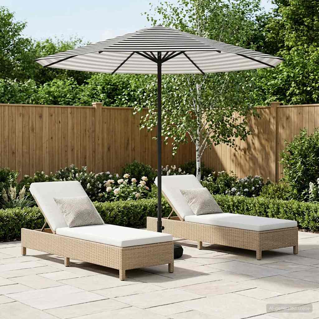 vidaXL Paraguas de Jardín con Base 230 x 230 cm Poliéster Rectangular