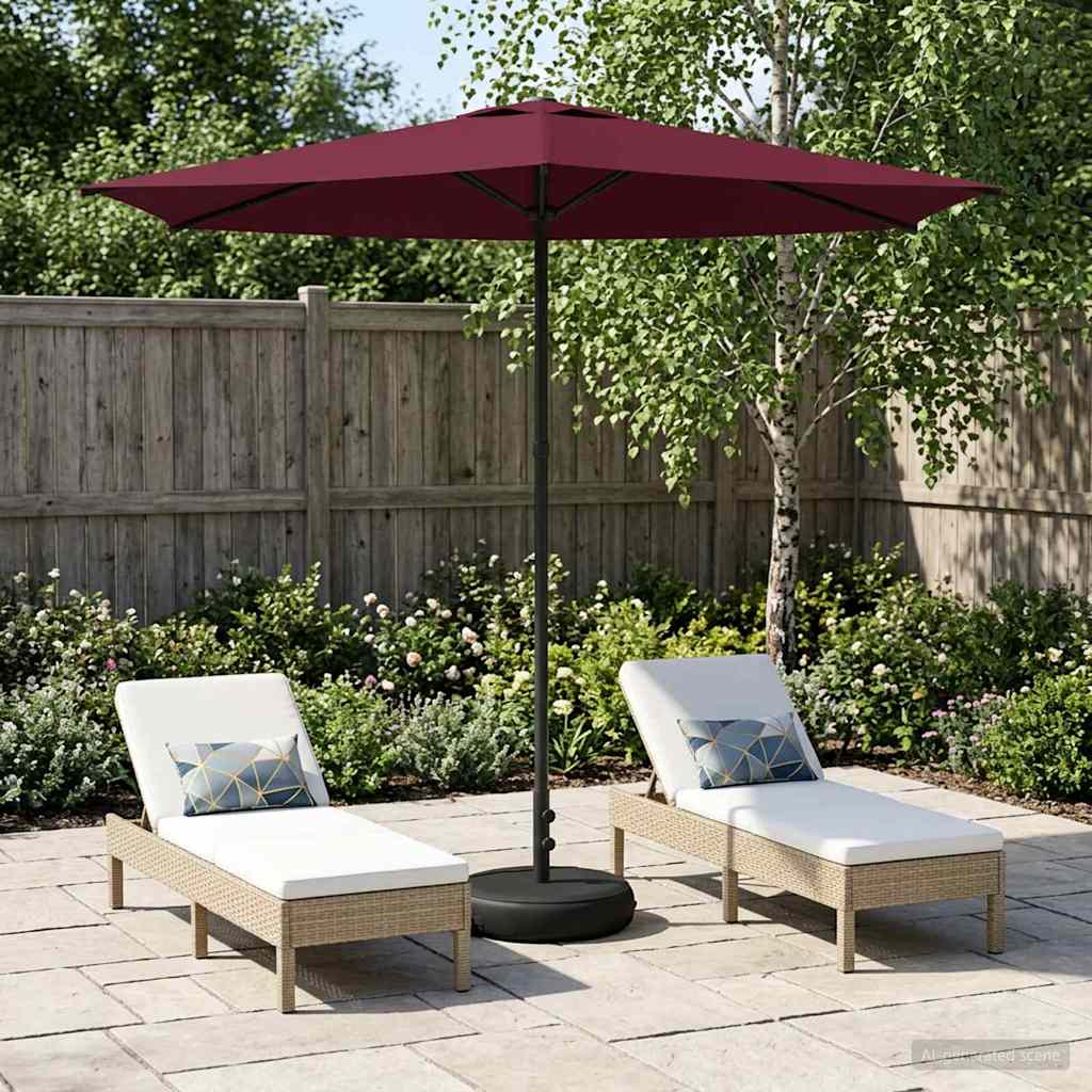 vidaXL Paraguas de Jardín con Base 270 x 270 cm Poliéster Rectangular