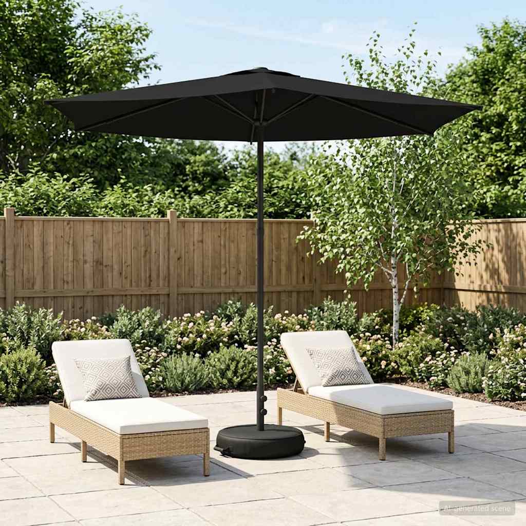 vidaXL Paraguas de Jardín con Base 270 x 270 cm Poliéster Rectangular