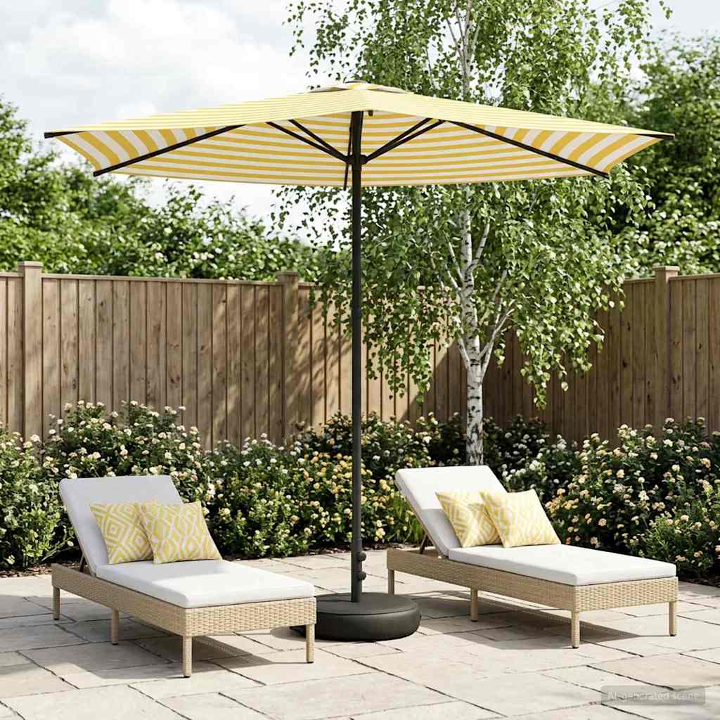 vidaXL Paraguas de Jardín con Base 270 x 270 cm Poliéster Rectangular