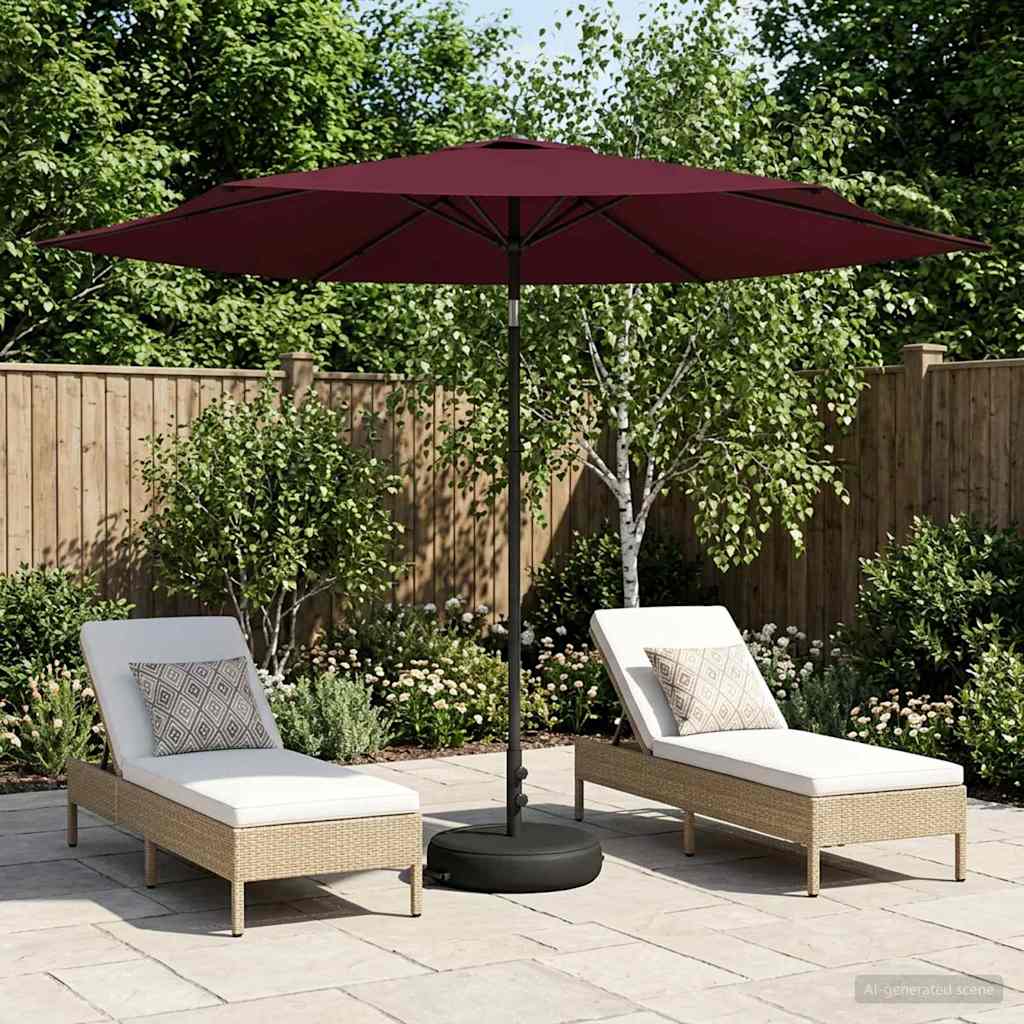 vidaXL Paraguas de Jardín con Base 300 x 300 cm Poliéster Rectangular