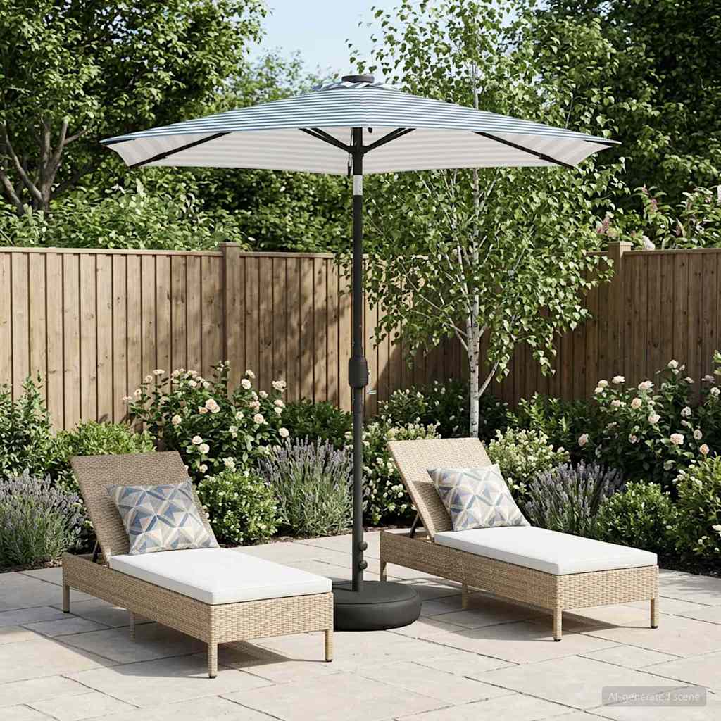 vidaXL Parasol de jardín con luces LED y base 230 x 230 cm Poliéster