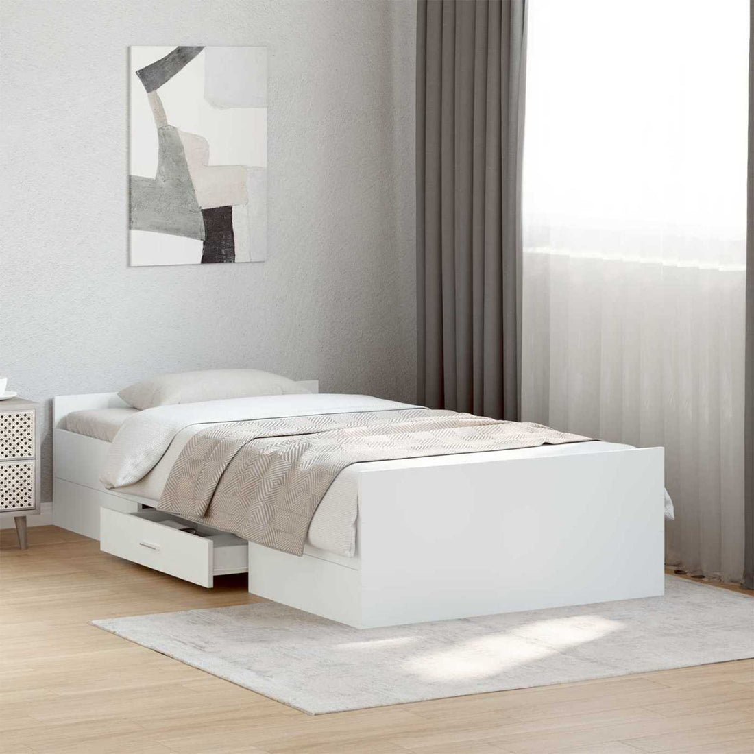 vidaXL Estructura de cama con almacenamiento Blanco 80 x 200 cm