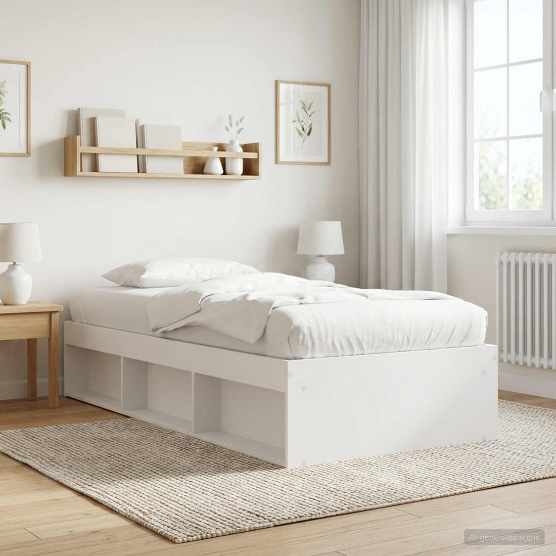 vidaXL Estructura de cama con almacenamiento Blanco 80 x 200 cm