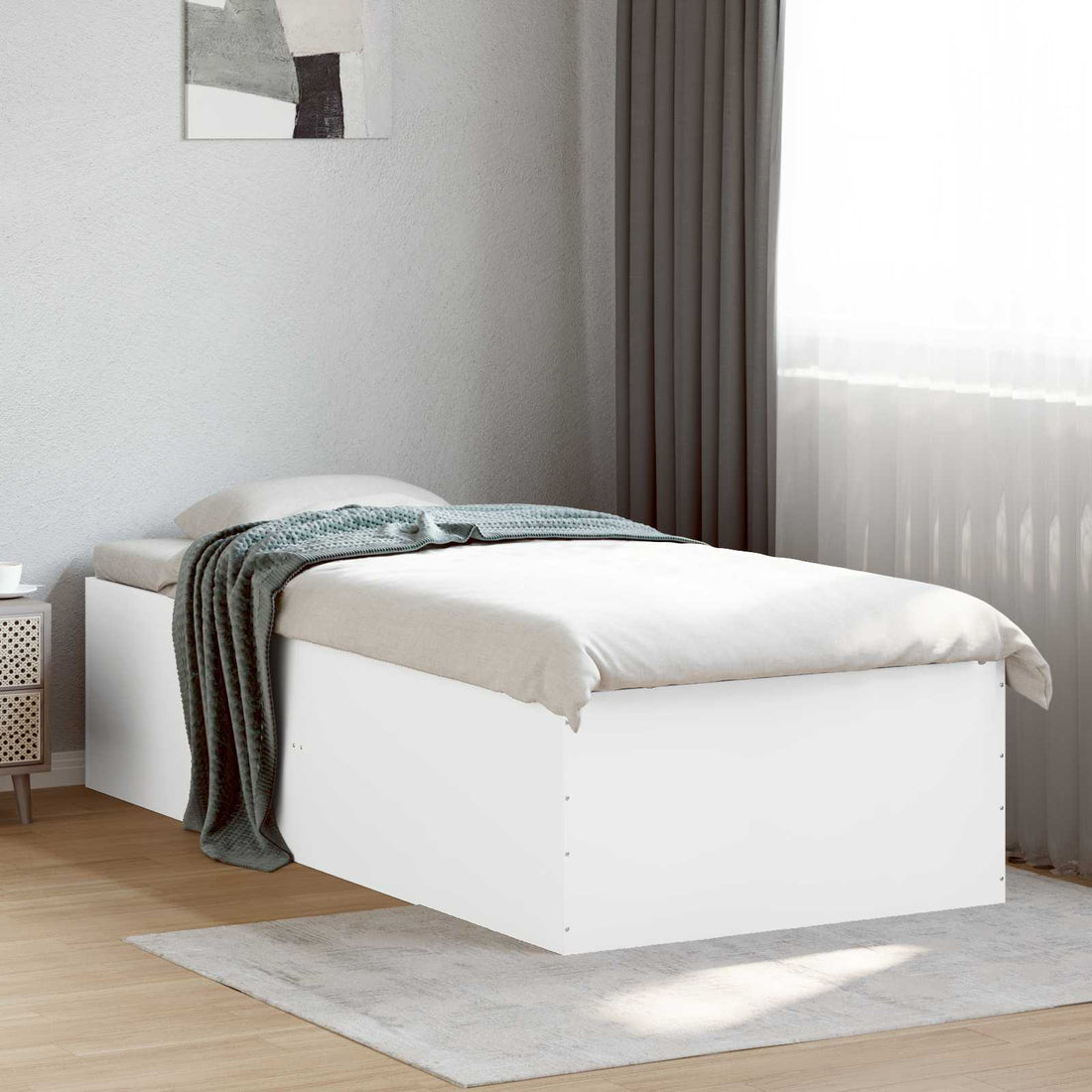 vidaXL Estructura de cama de suelo Blanco 80 x 200 cm