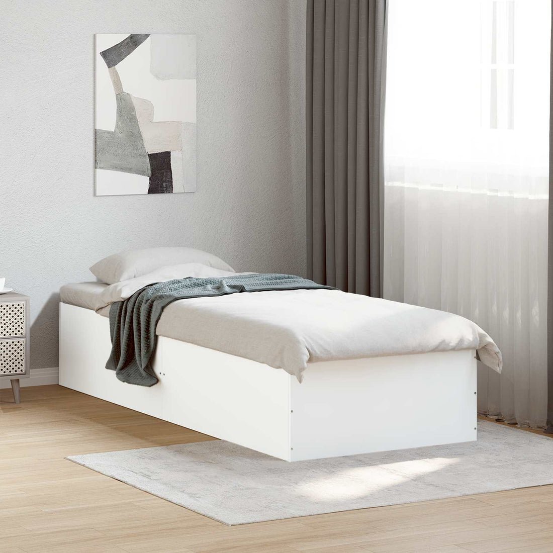 vidaXL Estructura de cama de suelo Blanco 80 x 200 cm