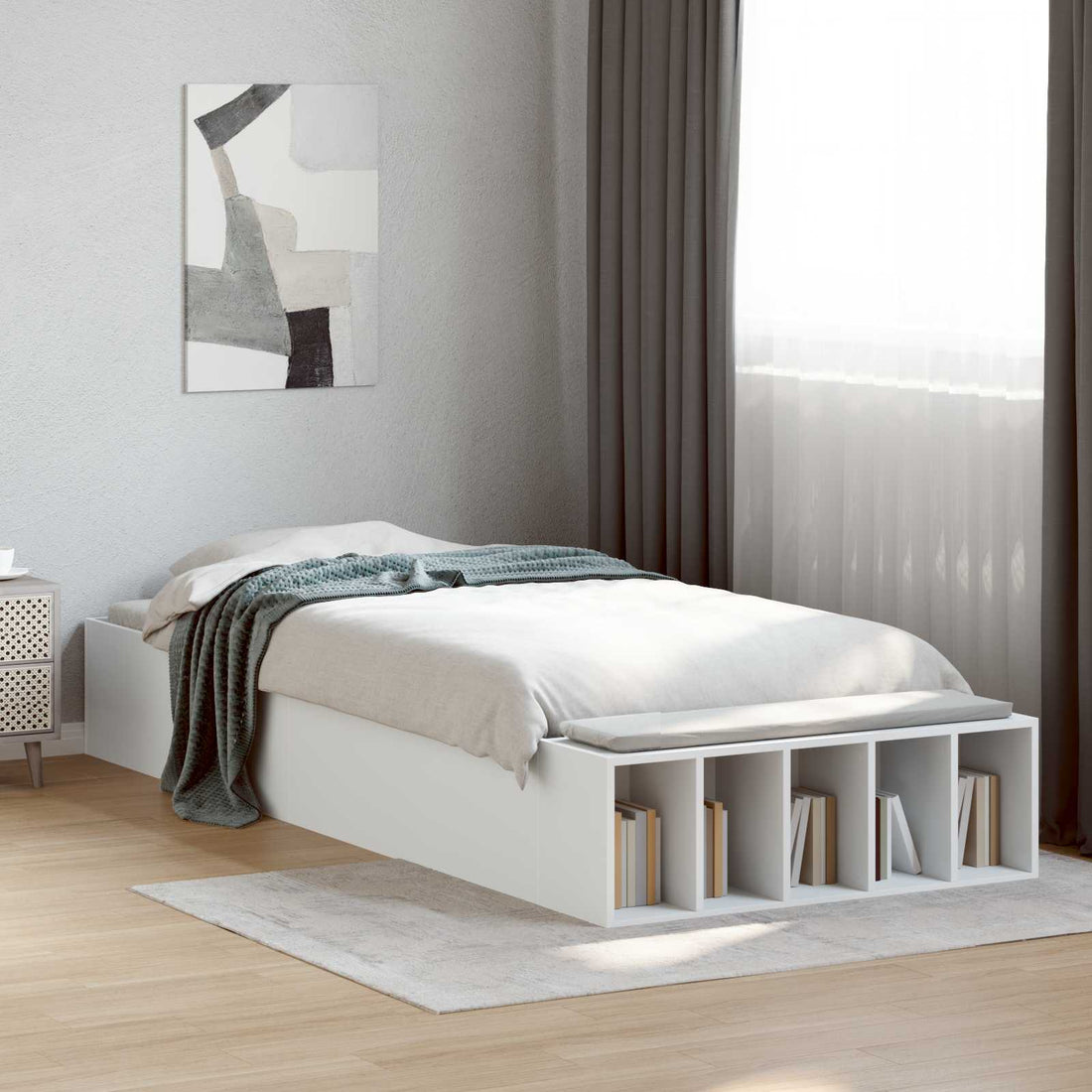 vidaXL Estructura de cama con almacenamiento Blanco 80 x 200 cm