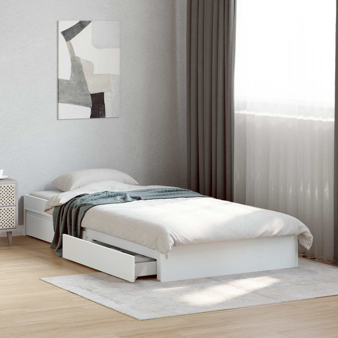 vidaXL Estructura de cama con almacenamiento Blanco 80 x 200 cm
