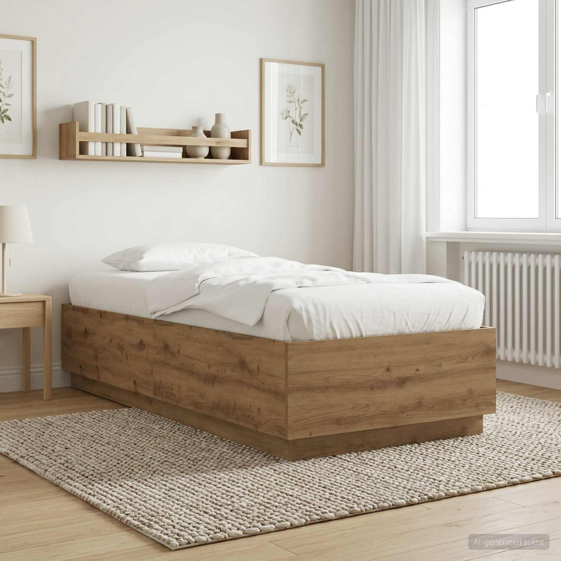 vidaXL Estructura de cama Roble artisan 80 x 200 cm
