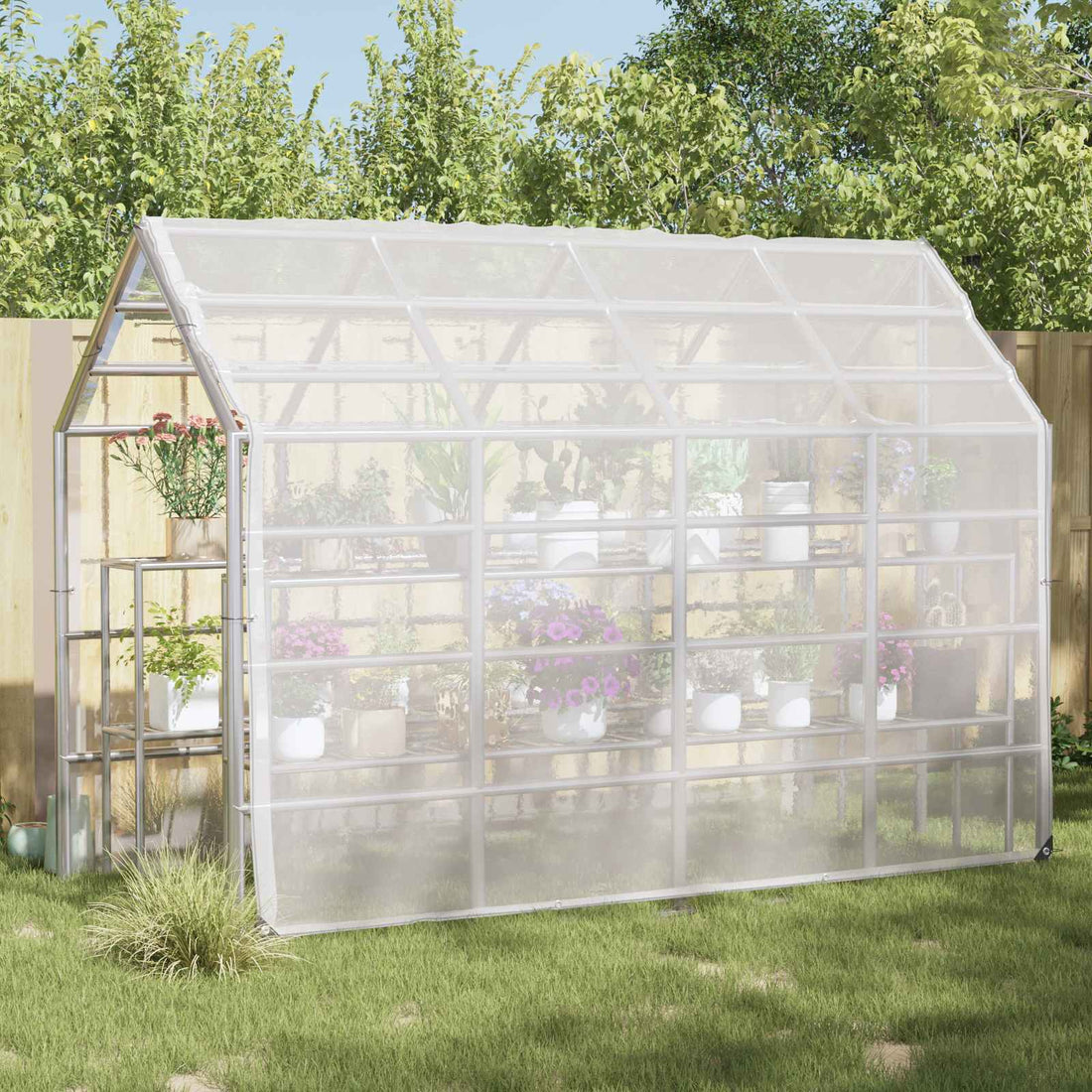 vidaXL Cubierta para plantas Transparente 5 x 3,5 m PE
