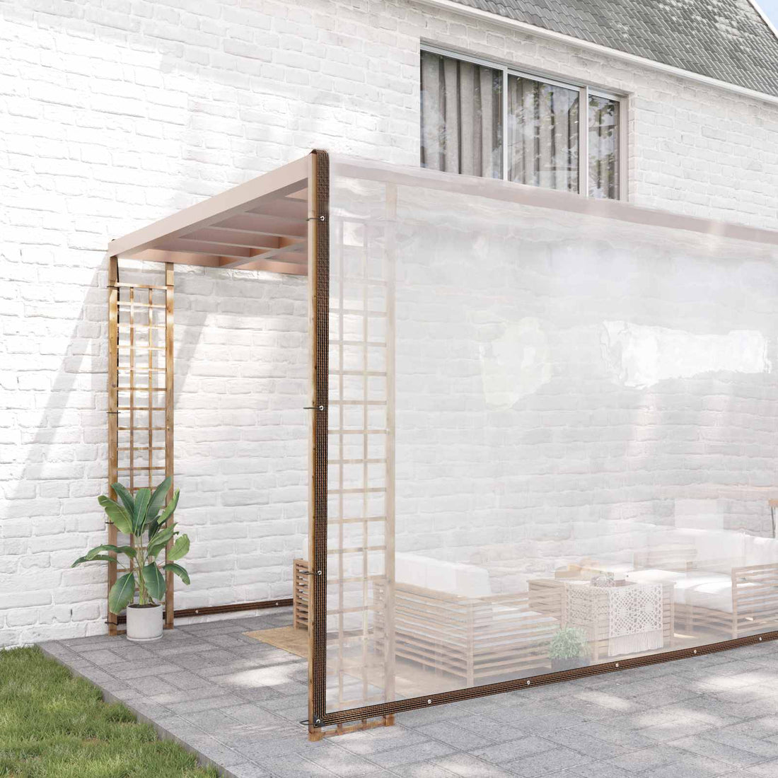 vidaXL Cubierta para plantas Transparente 12 x 12 m PE