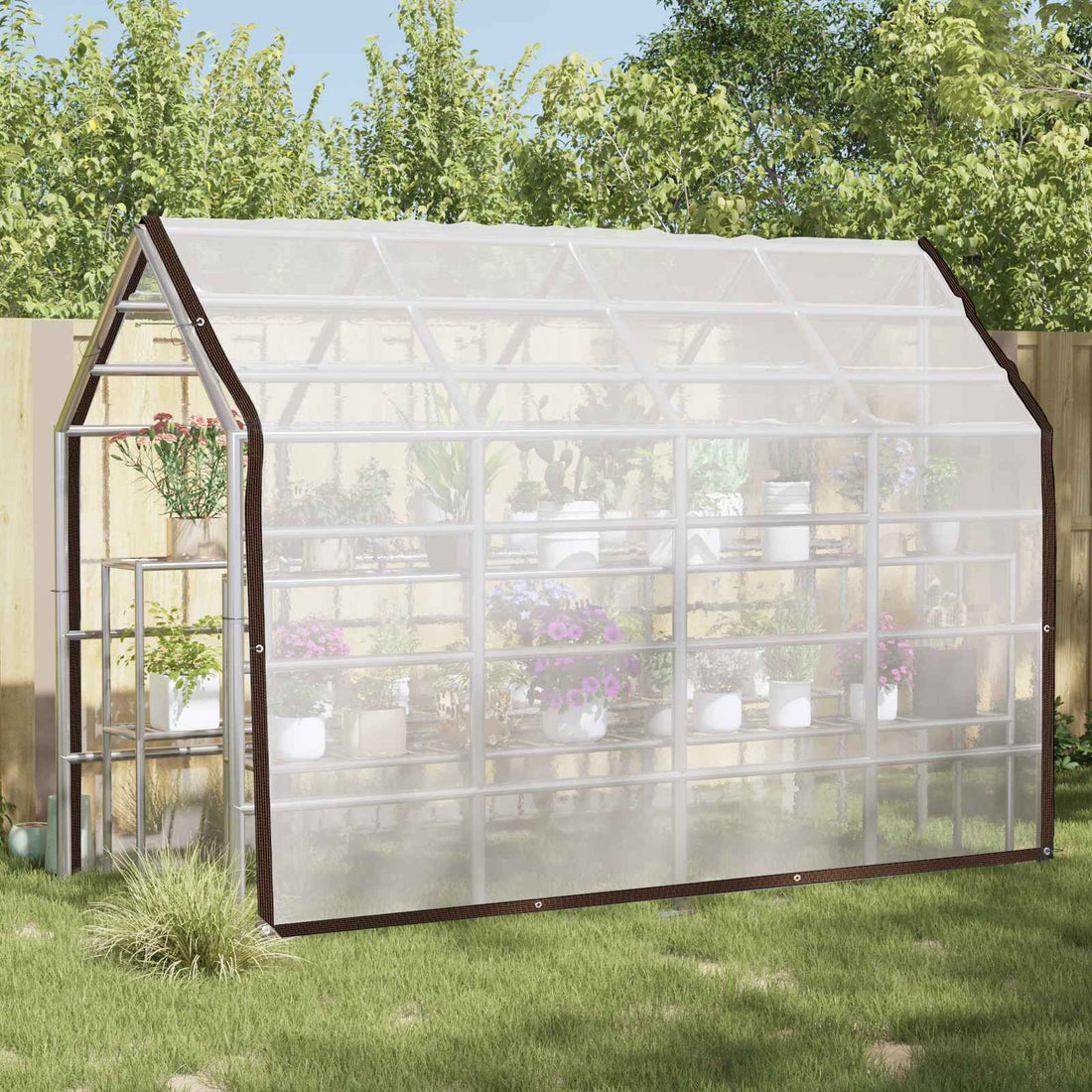 vidaXL Cubierta para plantas Transparente 5 x 3,5 m PE