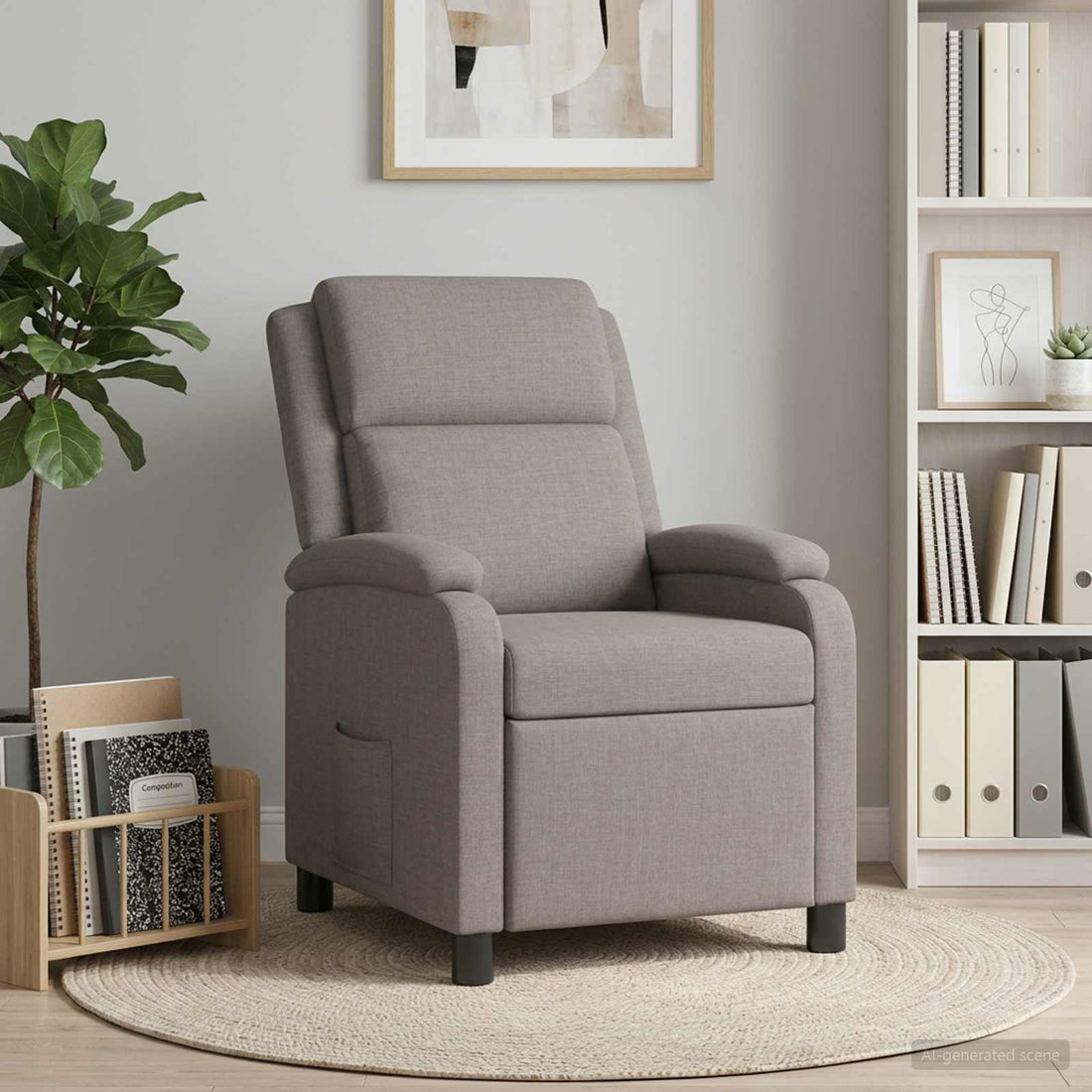 vidaXL Recliner Topo Tela
