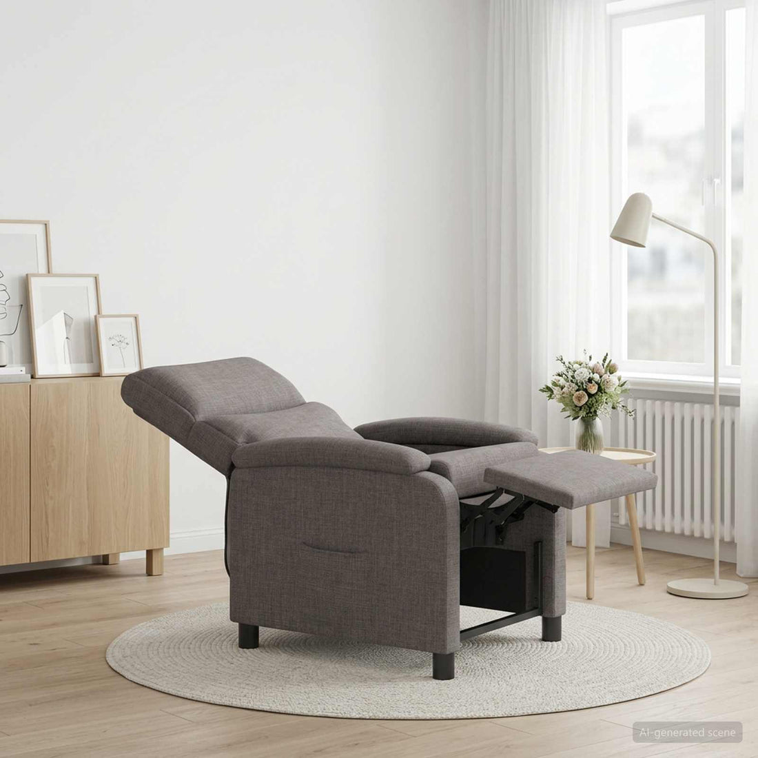 vidaXL Recliner Topo Tela