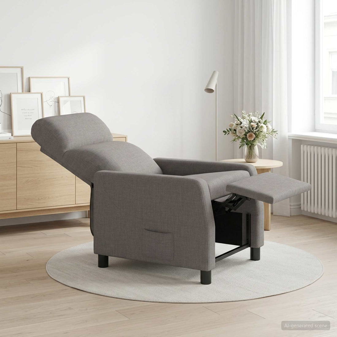 vidaXL Recliner Topo Tela