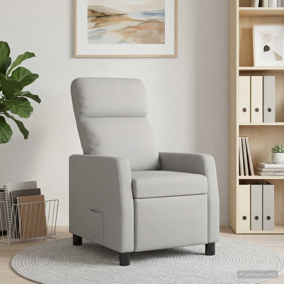 vidaXL Recliner Gris Nube Tela