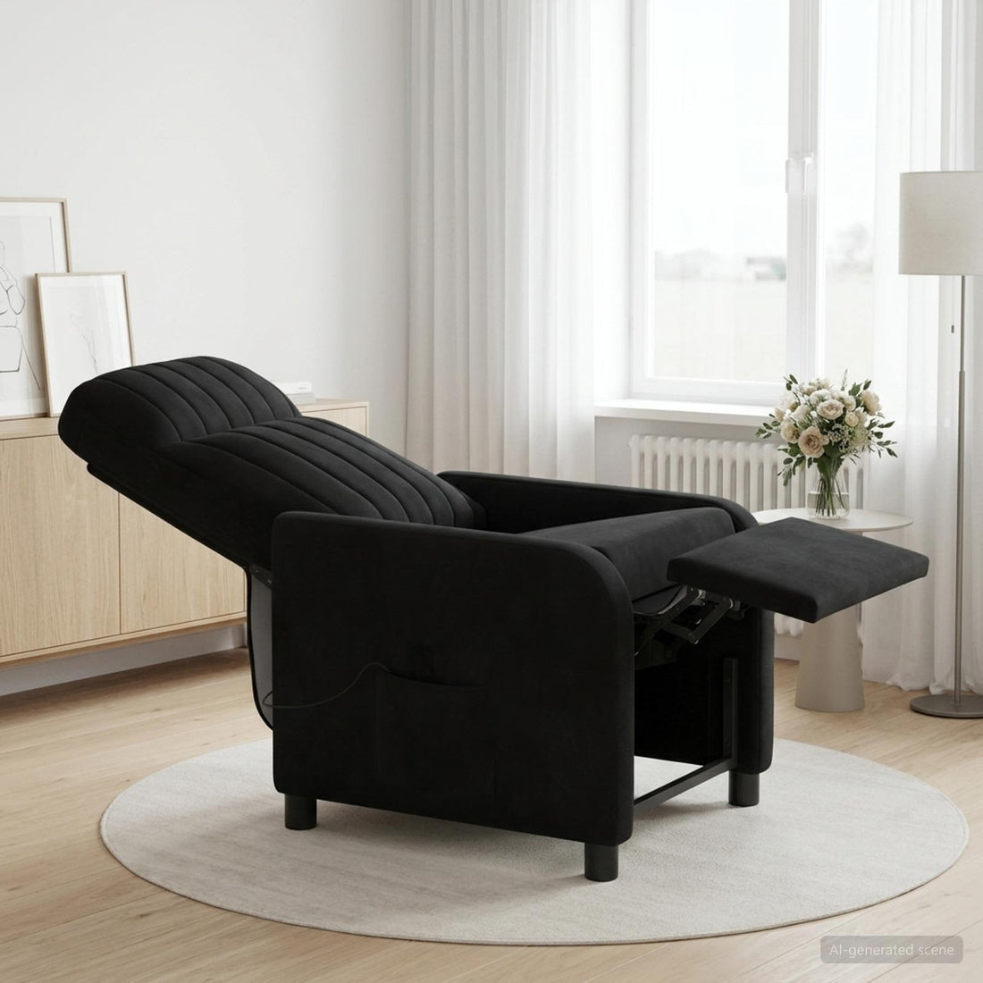vidaXL Silla de masajes reclinable Negro PWNED_BY_LORD666_YWH
