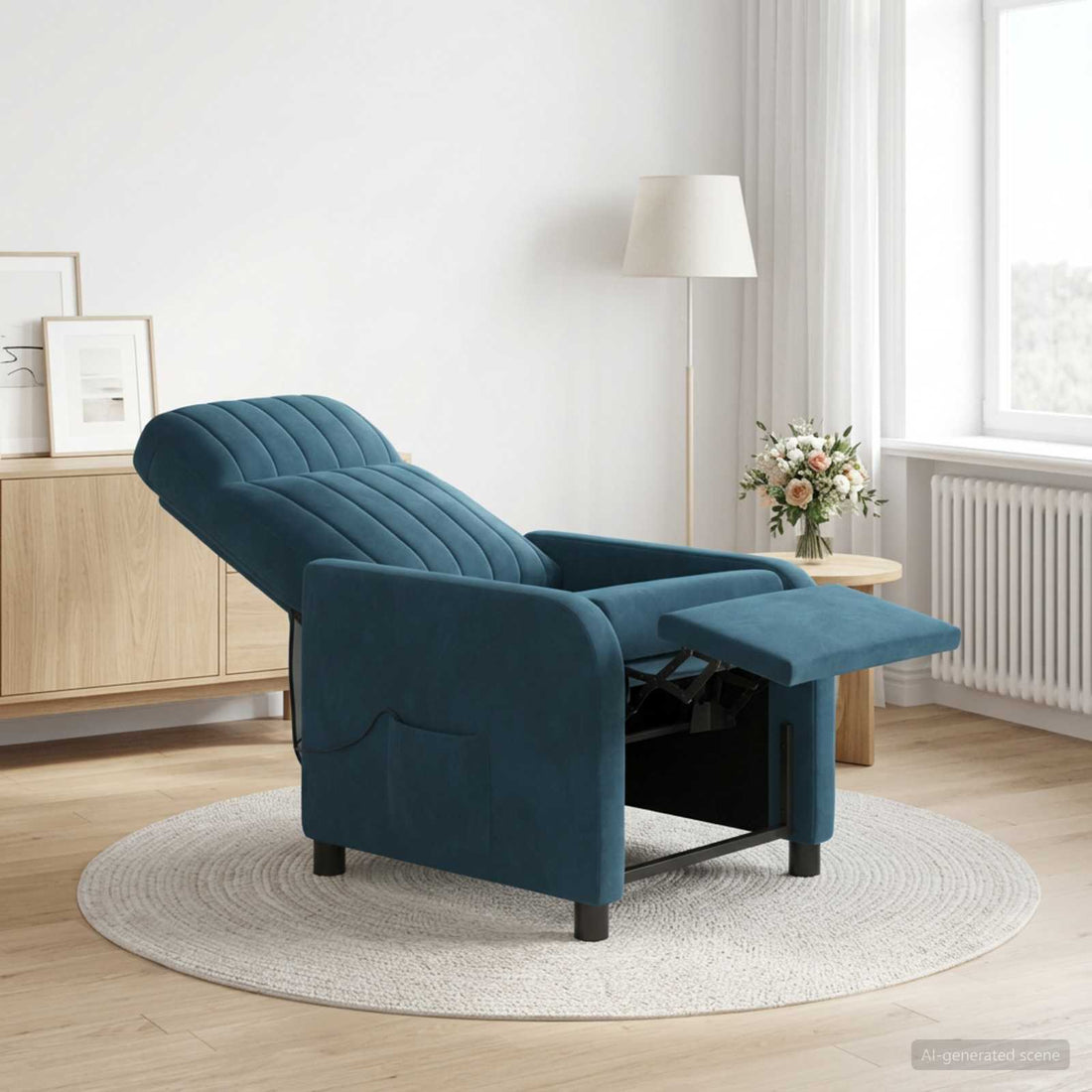vidaXL Silla de masajes reclinable Azul PWNED_BY_LORD666_YWH