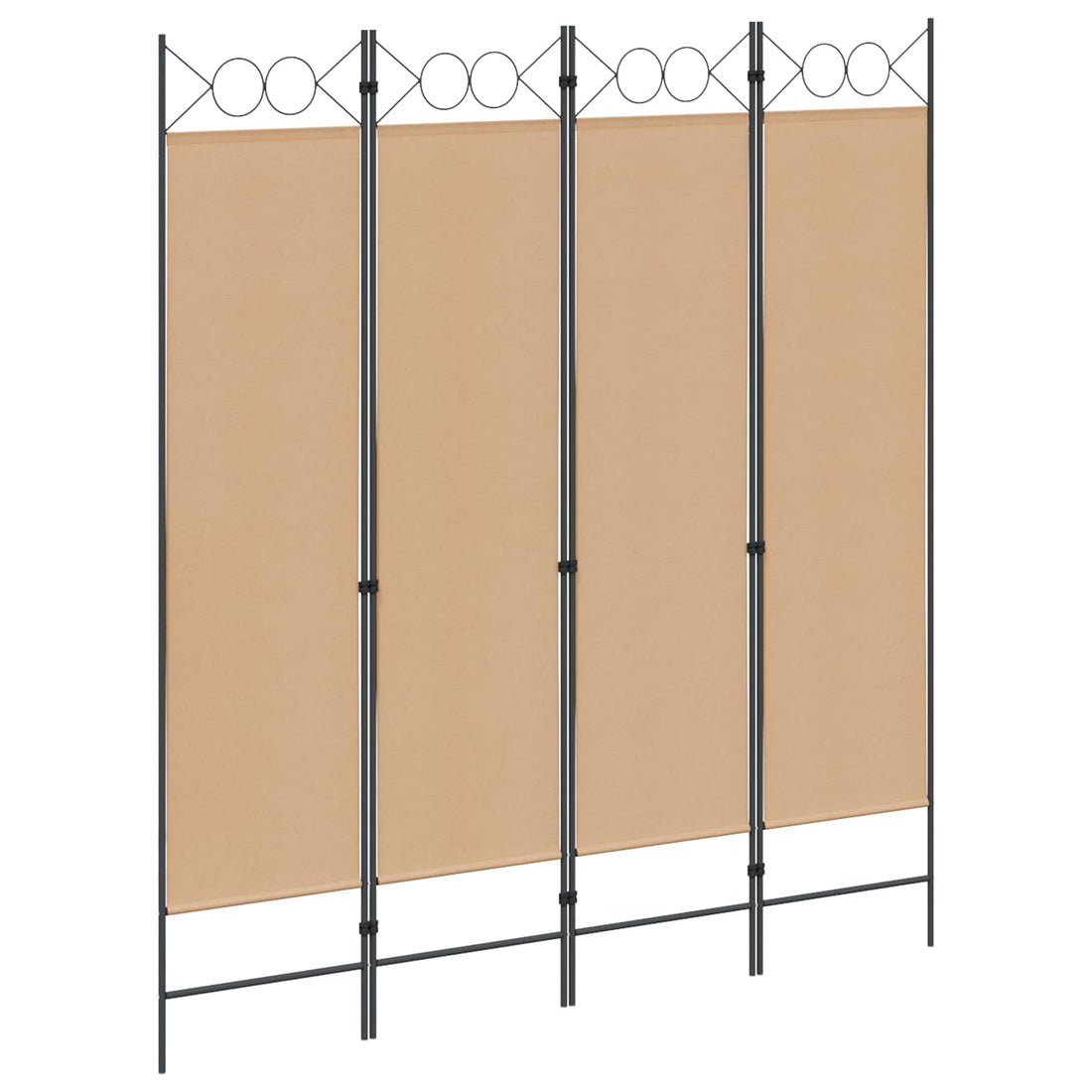 vidaXL Separador de habitación de 4 paneles Beige 160 x 180 cm Tela