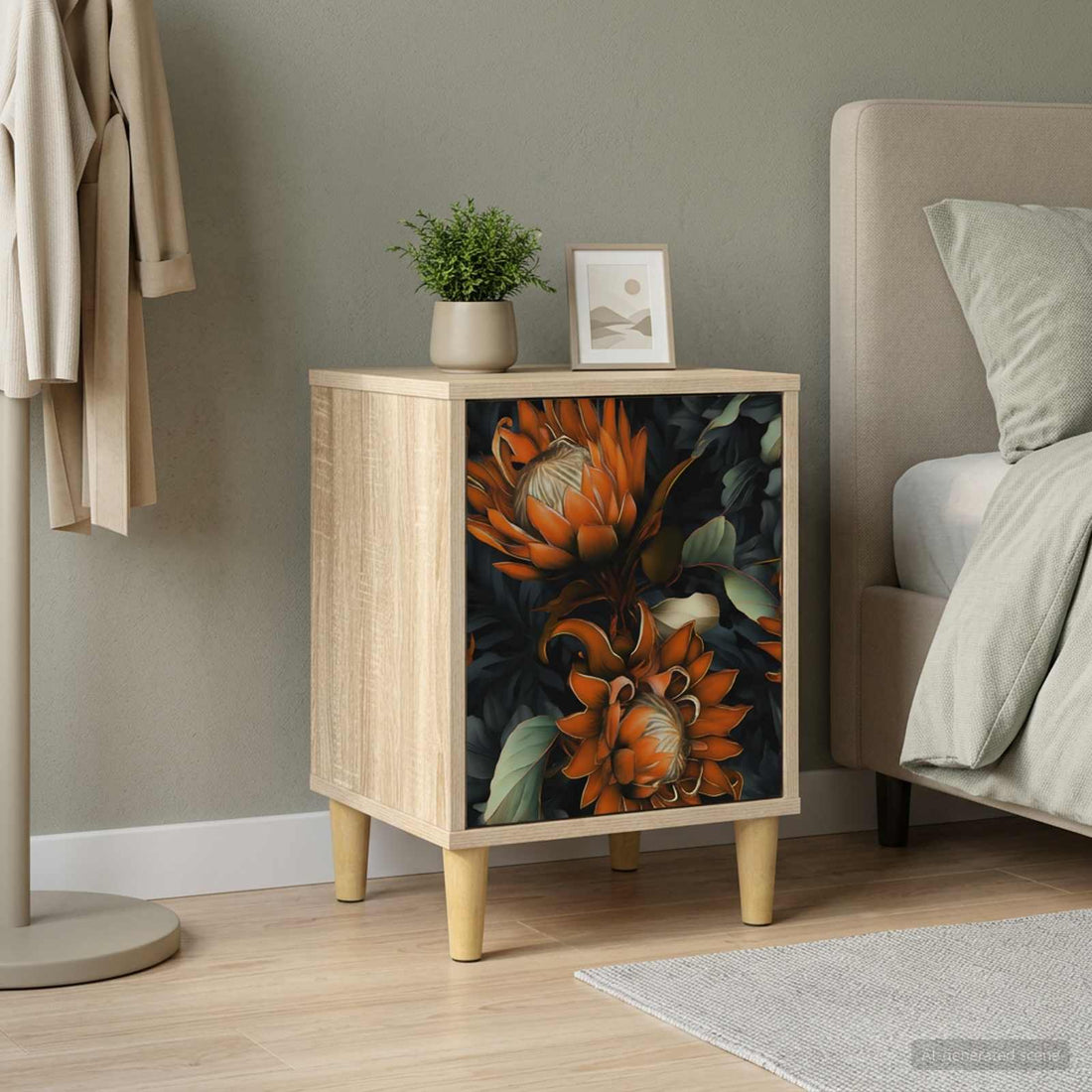 vidaXL Mesa de noche LOCHEM Roble Sonoma 36 x 33 x 50 cm