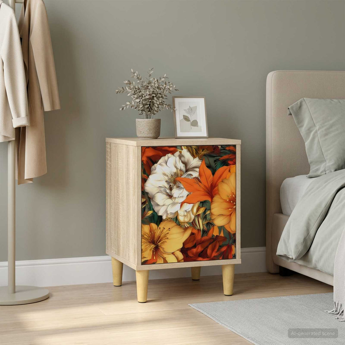 vidaXL Mesa de noche GENNEP Roble Sonoma 36 x 33 x 50 cm