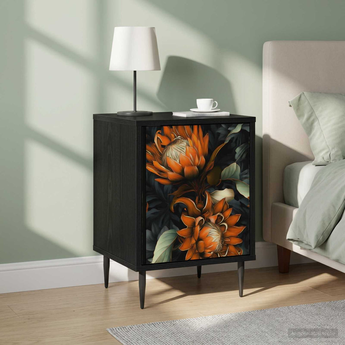 vidaXL Mesa de noche LOCHEM 2 uds. Roble Negro 36 x 33 x 51 cm