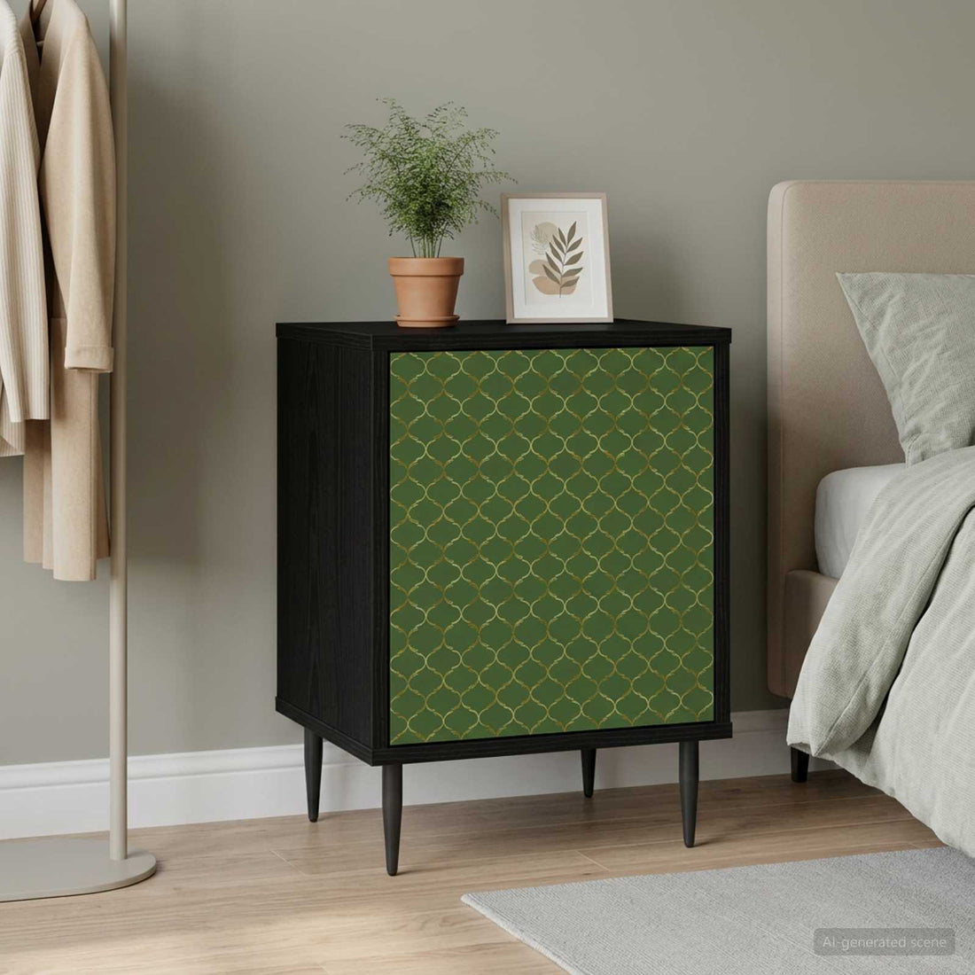 vidaXL Mesa de noche GELEEN Roble Negro 36 x 33 x 51 cm