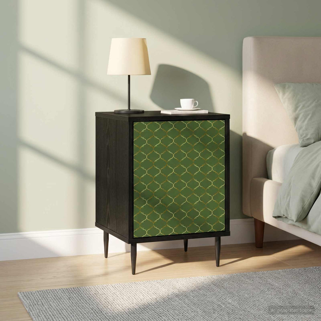 vidaXL Mesa de noche GELEEN 2 uds. Roble Negro 36 x 33 x 51 cm