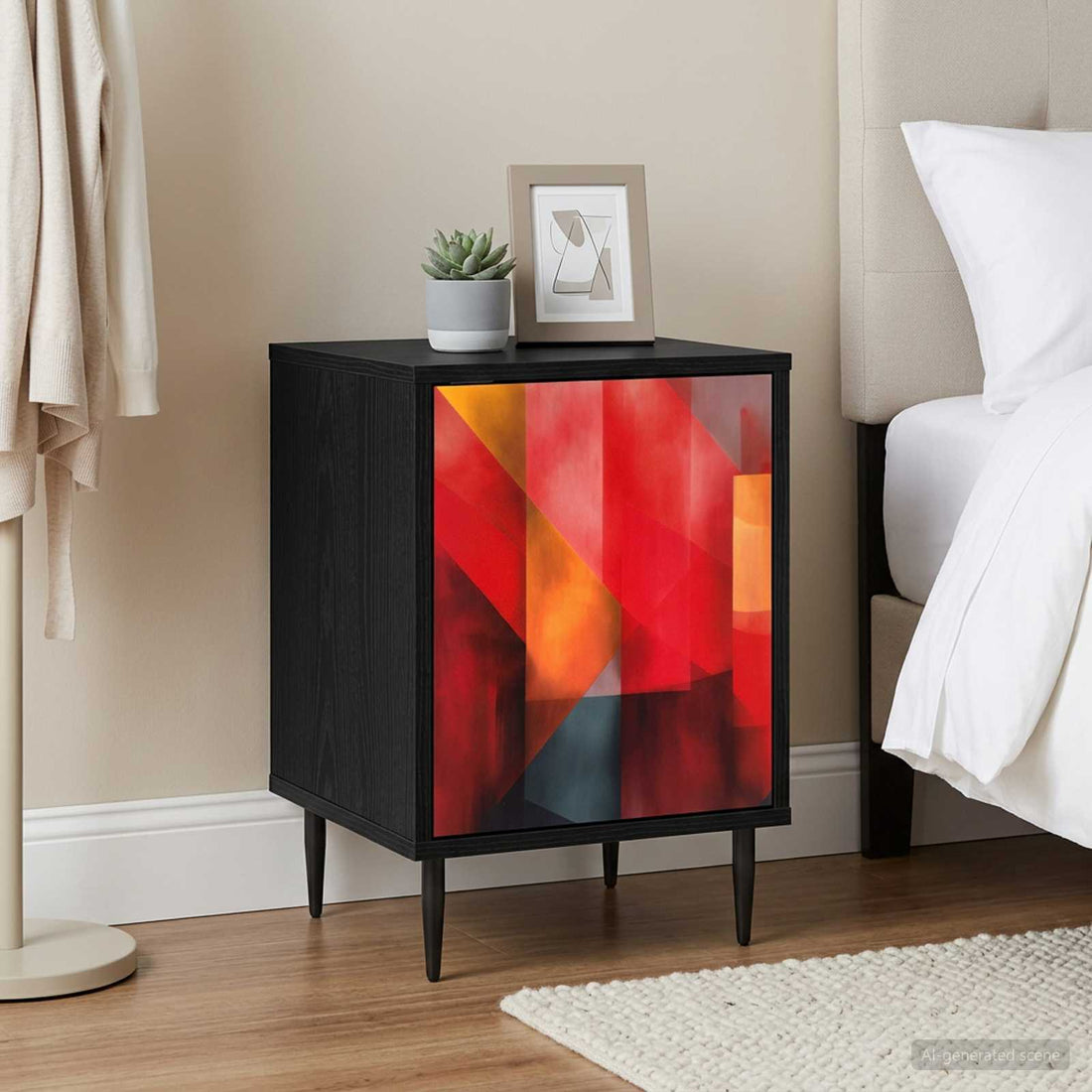 vidaXL Mesa de noche HEESCH 2 uds. Roble Negro 36 x 33 x 51 cm