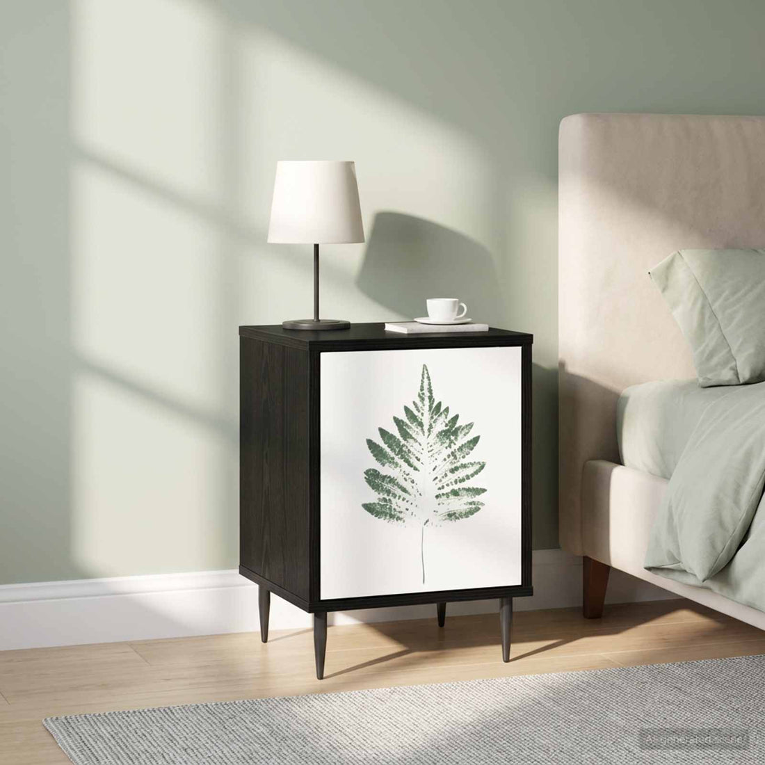 vidaXL Mesa de noche HANAU 2 uds. Roble Negro 36 x 33 x 51 cm