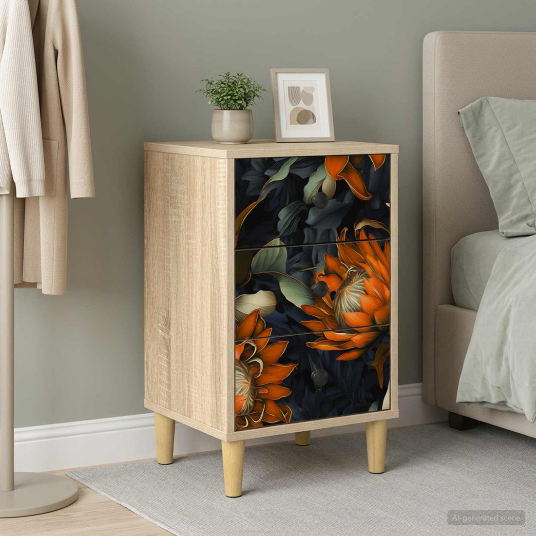 vidaXL Mesa de noche LOCHEM Roble Sonoma 36 x 33 x 60 cm