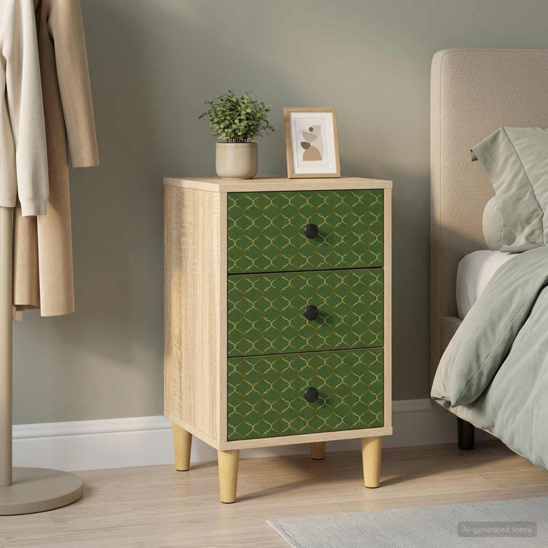 vidaXL Mesa de noche GELEEN Roble Sonoma 36 x 33 x 60 cm