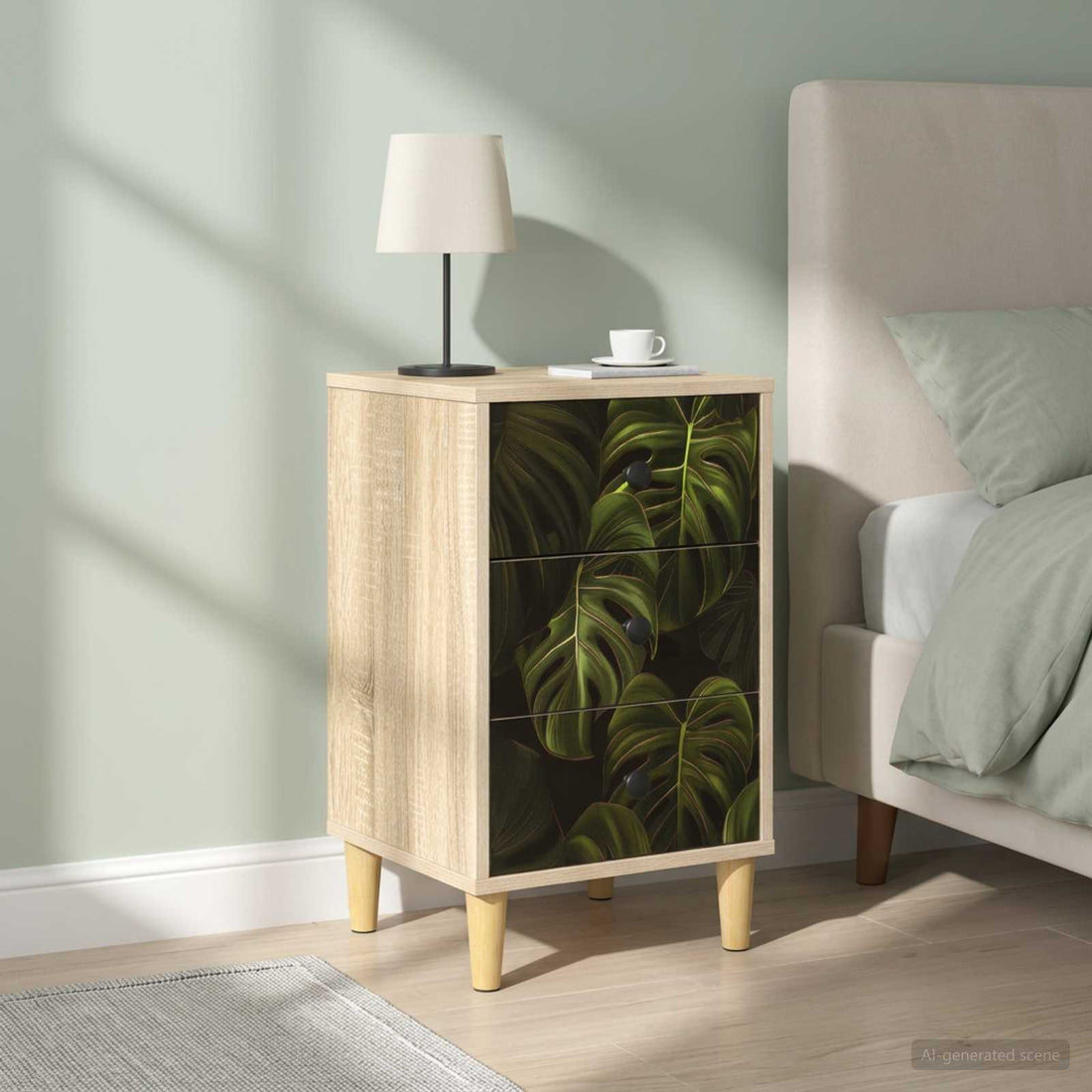 vidaXL Mesa de noche ELBURG 2 uds. Roble Sonoma 36 x 33 x 60 cm