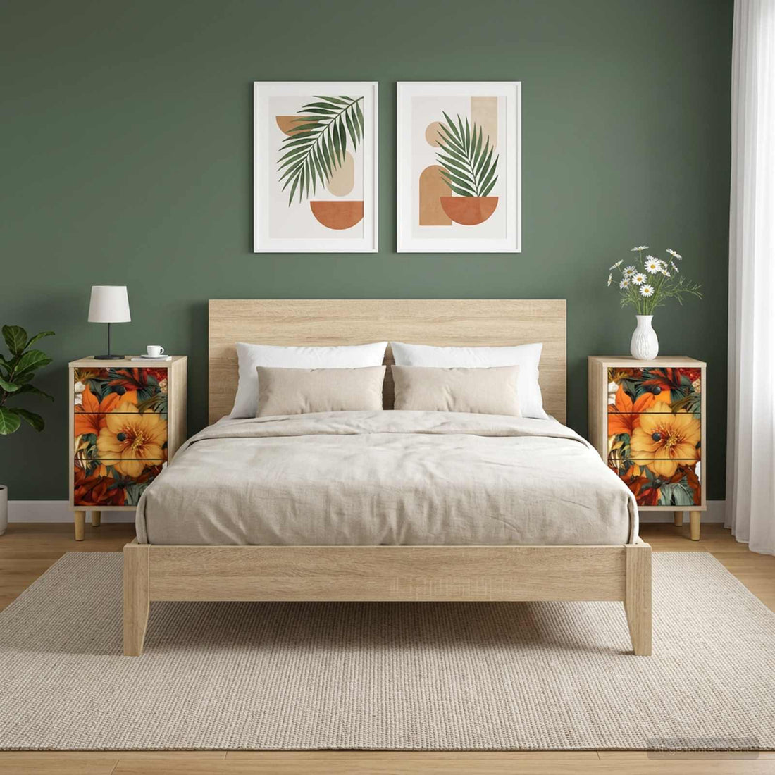 vidaXL Mesa de noche GENNEP 2 uds. Roble Sonoma 36 x 33 x 60 cm
