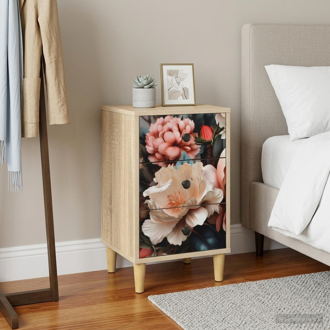 vidaXL Mesa de noche BORNE Roble Sonoma 36 x 33 x 60 cm