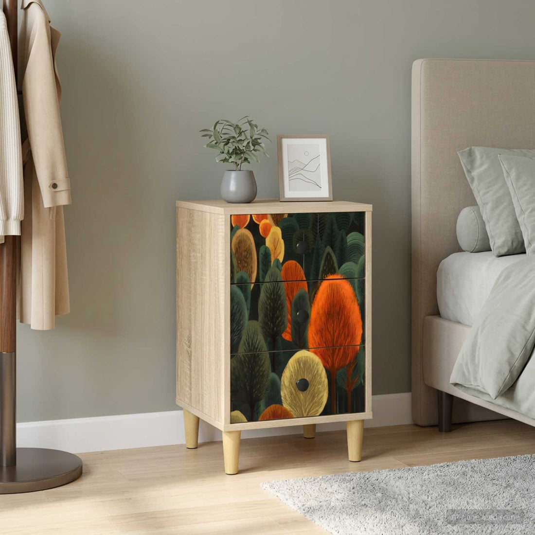 vidaXL Mesa de noche ZAANDAM Roble Sonoma 36 x 33 x 60 cm