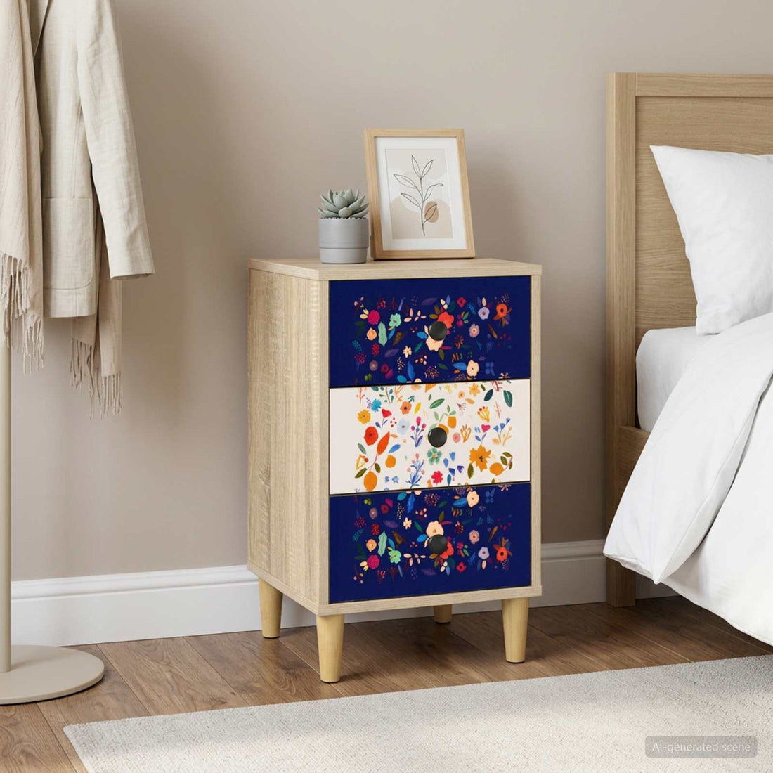 vidaXL Mesa de noche MAINZ Roble Sonoma 36 x 33 x 60 cm