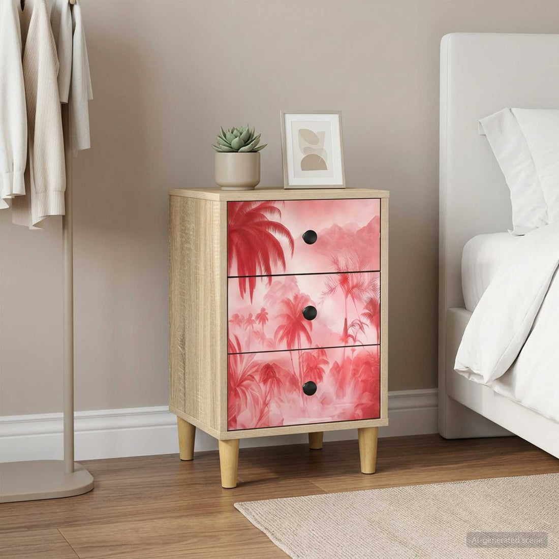 vidaXL Mesa de noche AACHEN 2 uds. Roble Sonoma 36 x 33 x 60 cm