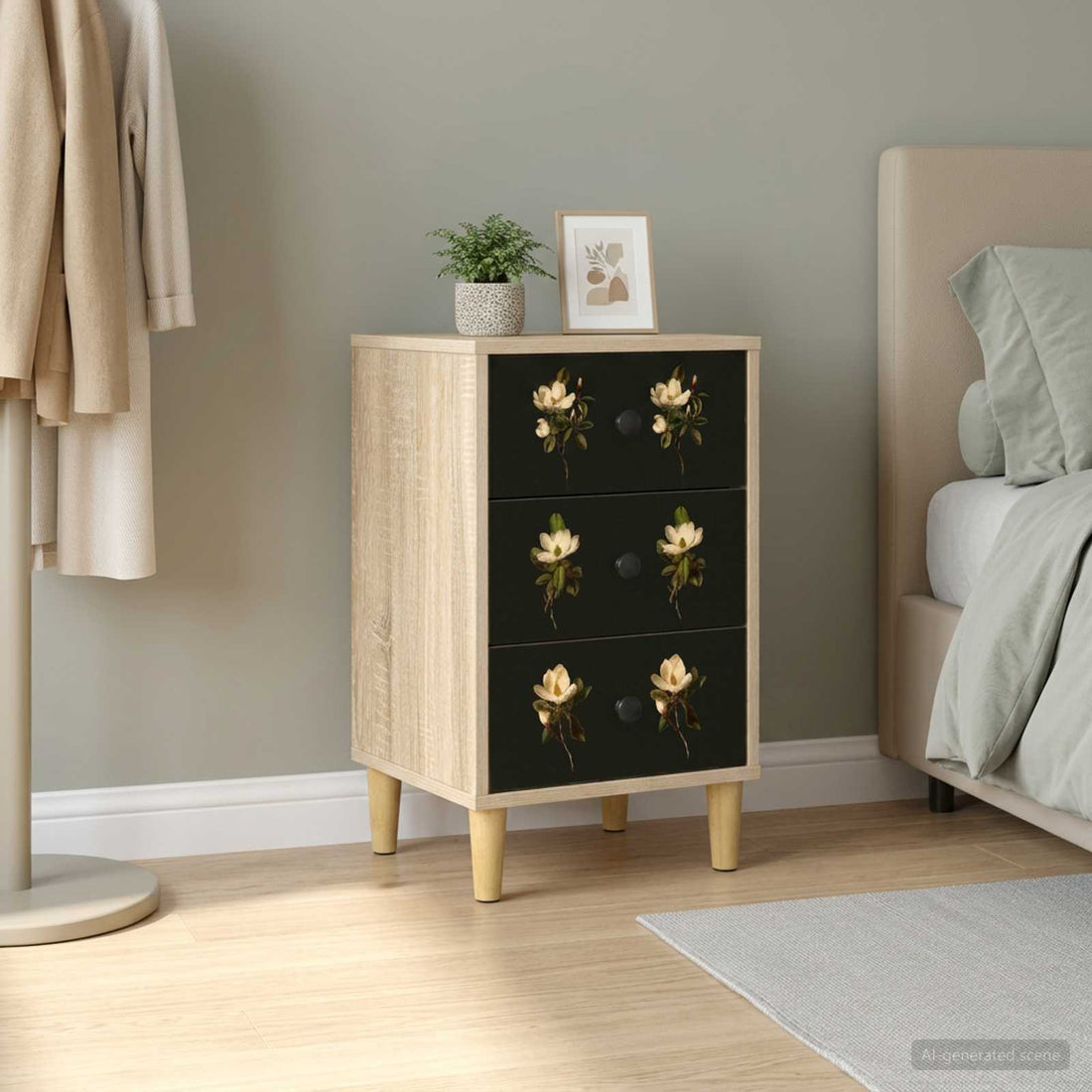 vidaXL Mesa de noche BREMEN Roble Sonoma 36 x 33 x 60 cm
