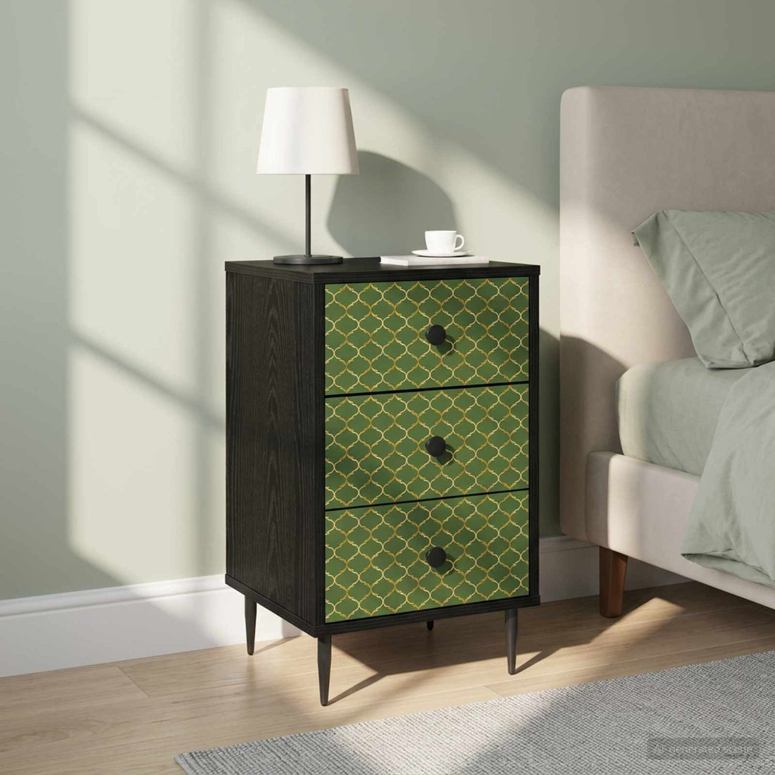vidaXL Mesa de noche GELEEN 2 uds. Roble Negro 36 x 33 x 61 cm